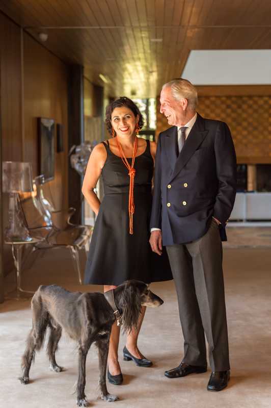 Ambassador Domenico Giorgi, Rita Mannella and their dog Shaab