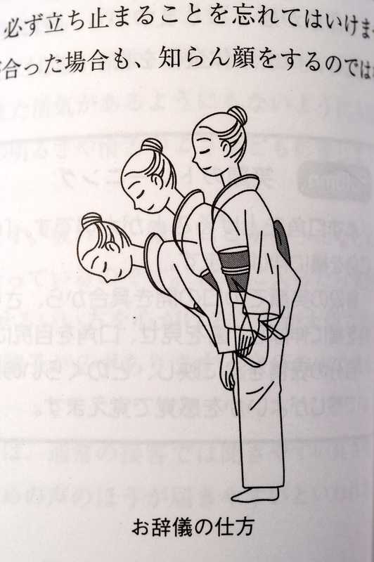 Textbook explaining how to bow