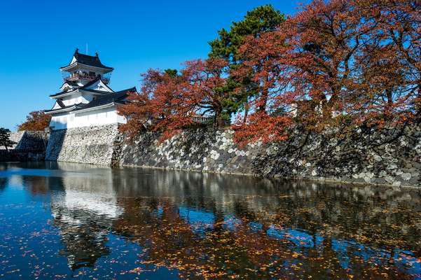 Toyama Castle sits in a park in the centre of the city