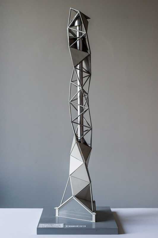 Mock-up of  the titanium Art Tower Mito 