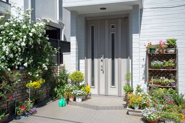 Potted plants outside a Tokyo home