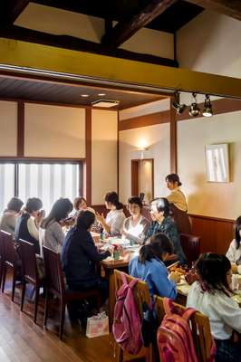 Lunch at Ikedaya Yasubei Shouten, a restaurant famous for its healthy food