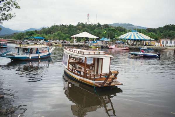Boats in Paraty during food festival