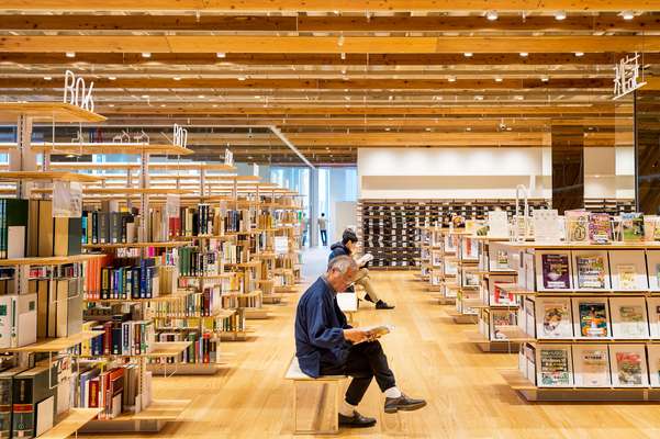 Toyama City Public Library was designed by Kengo Kuma