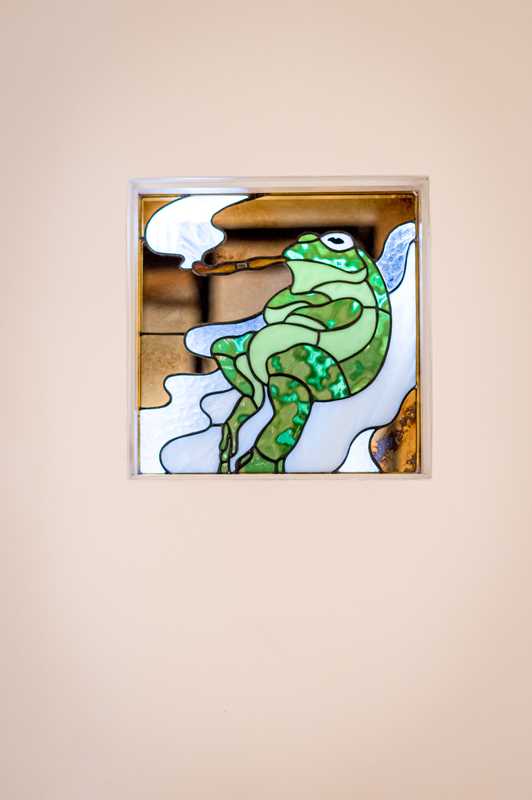 Stained-glass frog