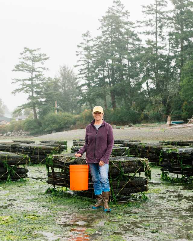 Toni Knudson, co-owner and manager of Buck Bay Shellfish 