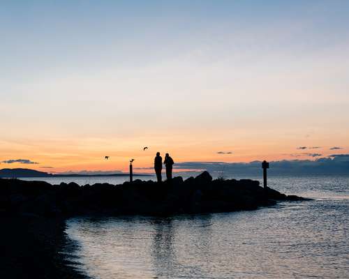 Viewing the sunset from the island’s northern tip