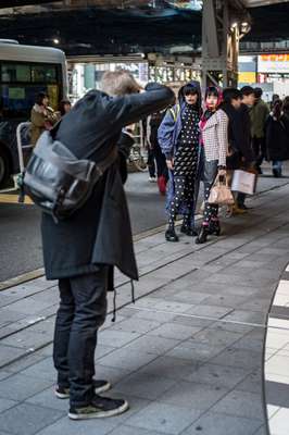 Street snapping outside the main venue, Hikarie