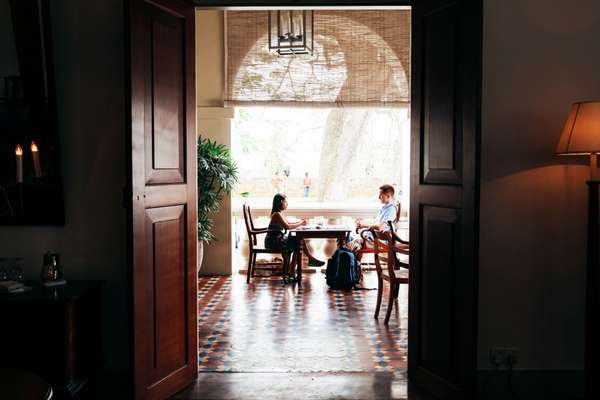 Lunch in the colonial Amangalla restaurant 