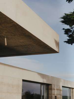 Cantilevered concrete roof 