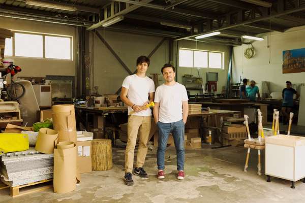 Dragos Motica (left) and Robers Savu:  the duo behind design brand Ubikubi 