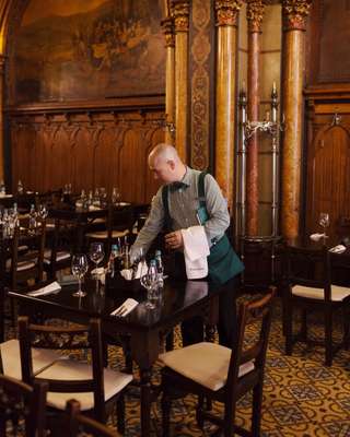 Waiter at Caru’ cu Bere