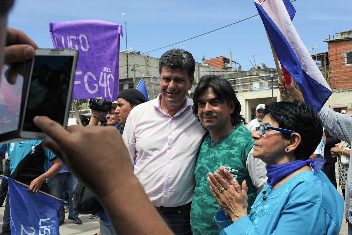 Alegre campaigning at Villa 31 in Buenos Aires