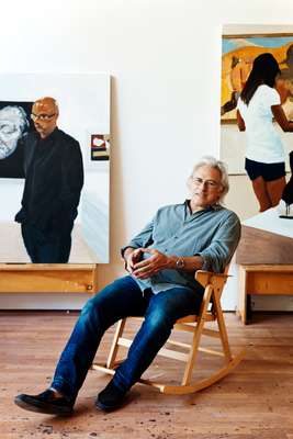 Eric Fischl in his studio
