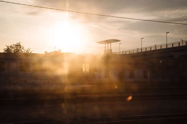 Sunrise somewhere between Budapest and Bucharest