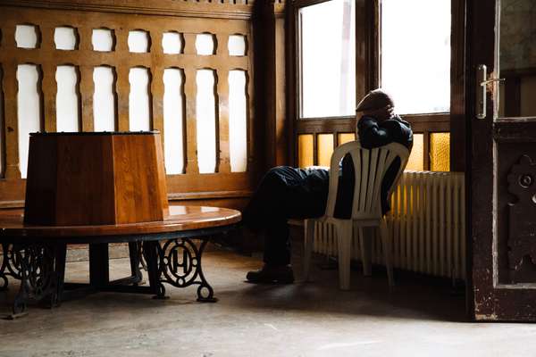 Weary traveller at Sirkeci Station