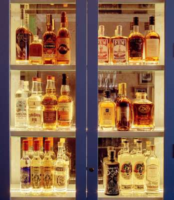 Liquor on display 