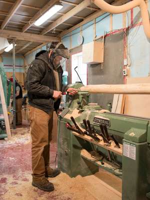 The wood shop, where all the furniture for the inn has been crafted by a small group of Fogo islanders