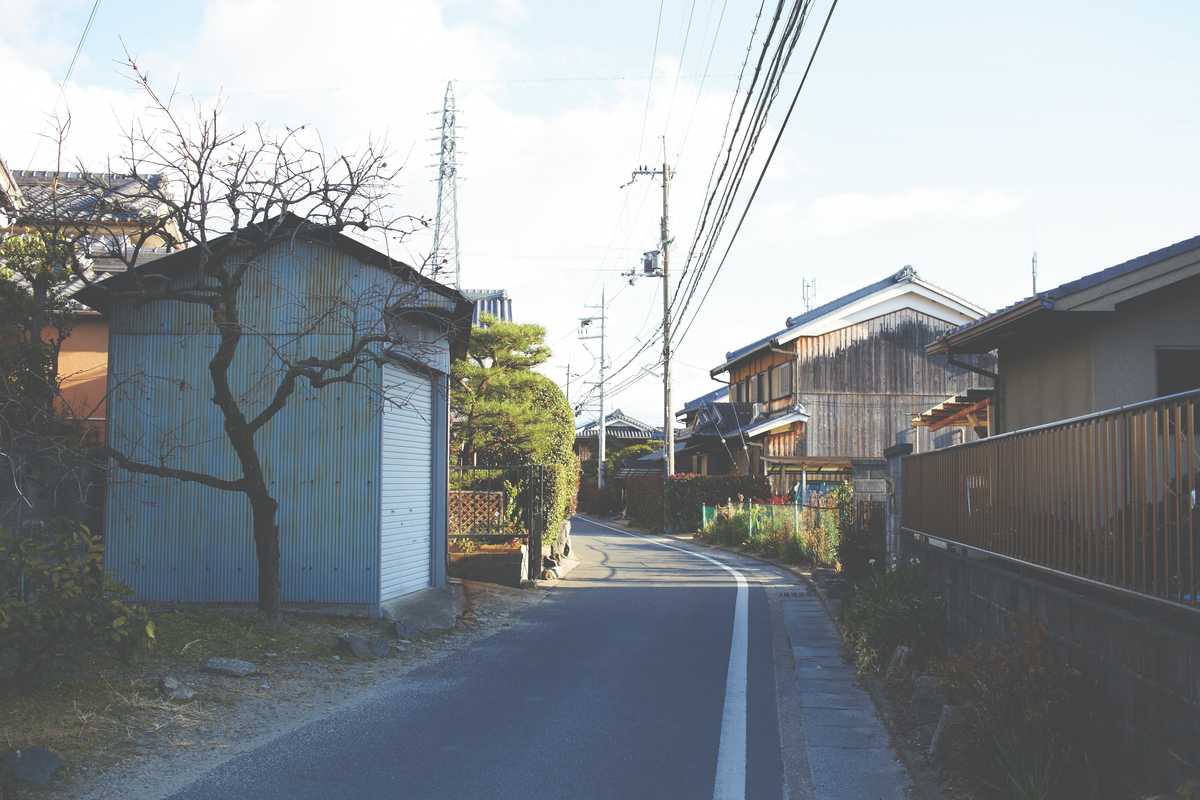 Neighbourhood around Nawa’s former sandwich factory studio, northern Kyoto 