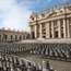 Chair-filled Vatican Square prior to the pope’s Tuesday mass