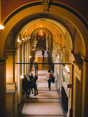 Hallway in the main 	academy building