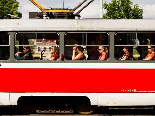 One of Brno’s distinctive trams