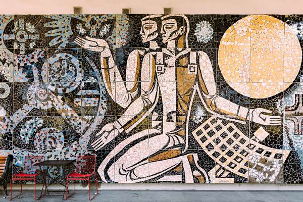 Intricate mosaics at ExpoGeorgia acknowledge Soviet scientific progress