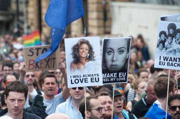 2 July 2016: Thousands of people marching in London to pretest the decision to leave the EU