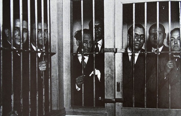 Catalan leader Lluis Companys (centre) was jailed for declaring independence. He was eventually released but when Francisco Franco took power he had Companys executed in1940.