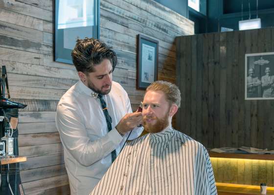 Getting a trim at Groomed