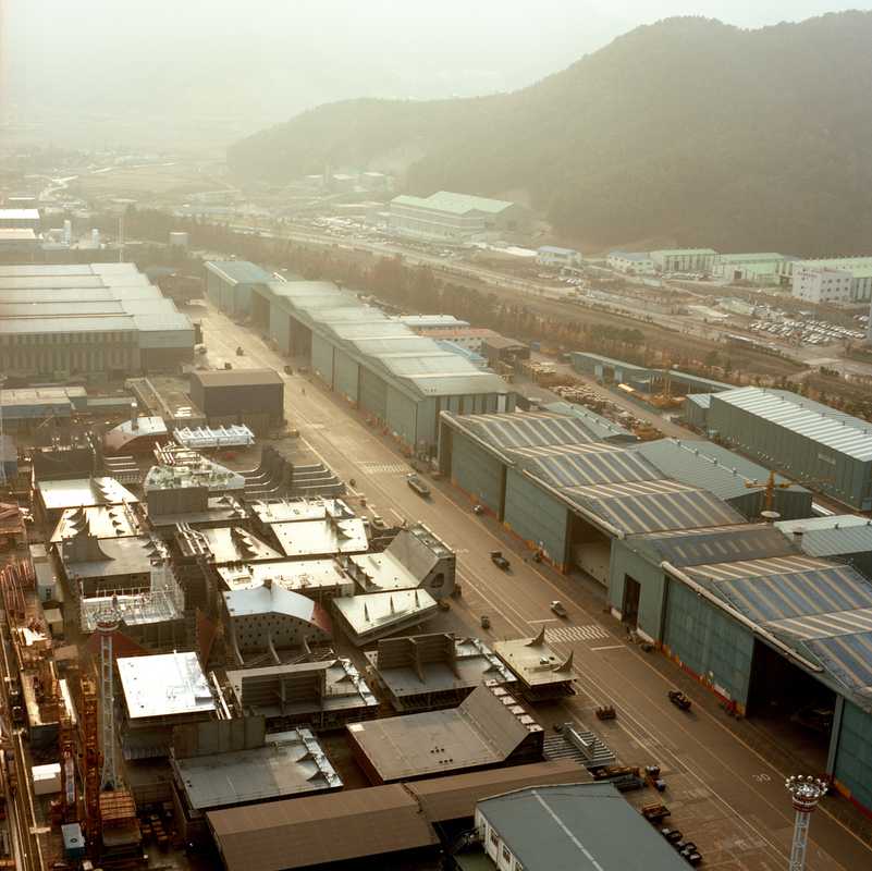 View over DSME yard