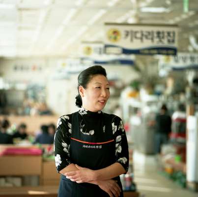 Woman working in Jagalchi, Busan’s fish market