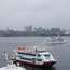 A ferry in Hakata Port, bound for Korea