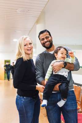 Karla and Richard Jerome celebrate Arthur’s first birthday – with a vaccination