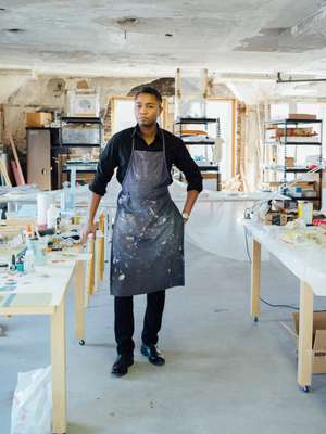 Architect Marshall Brown in his studio 