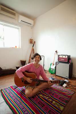 Yusuke Hashizume in his music room