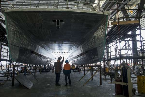 Catamaran nearing completion