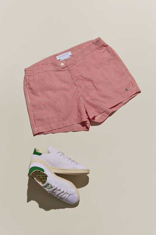 Swimming shorts by Coast Society, trainers by Adidas for J.Crew