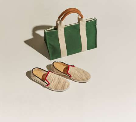 Tote bag by Rue De Verneuil, slip-ons by Rivieras