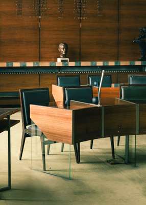 Maxime Old furniture is still being used in the council chamber