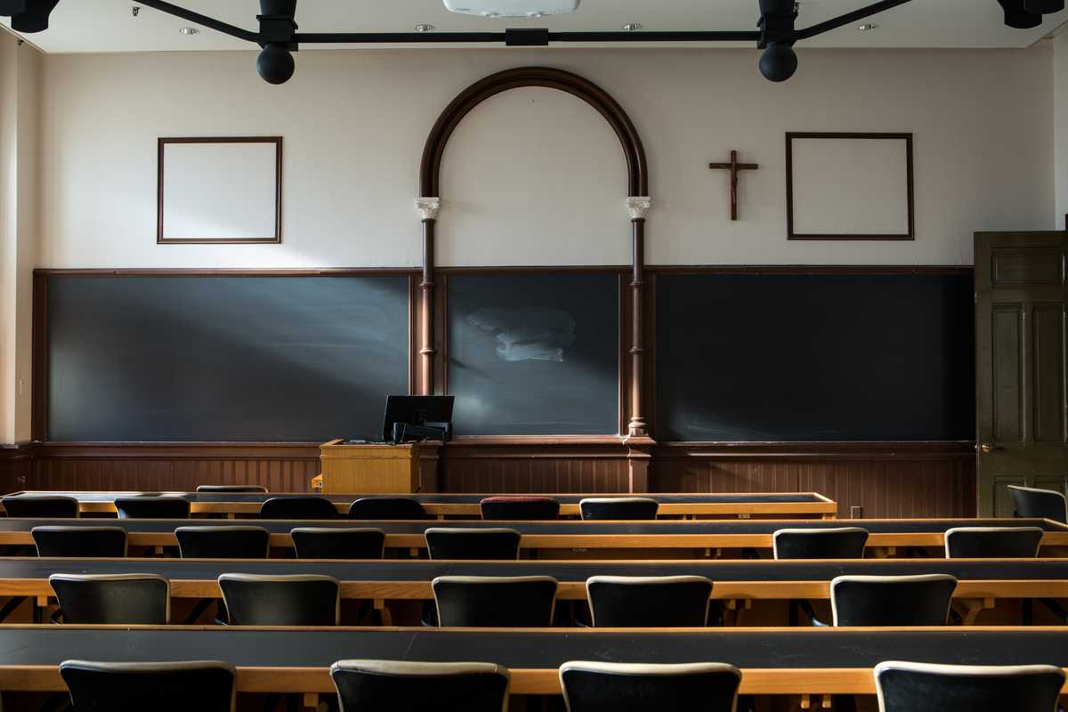 Crucifixes in Georgetown classrooms nod to the institution’s Jesuit history 