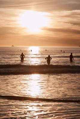 Dusk-lit  dips at  Cable Beach