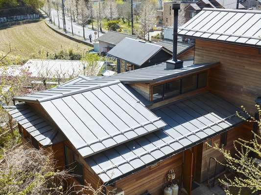 View from the wooden deck behind the house 