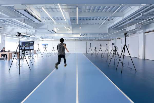 The laboratory’s body-motion capture room