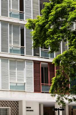 Colourful system of window shutters