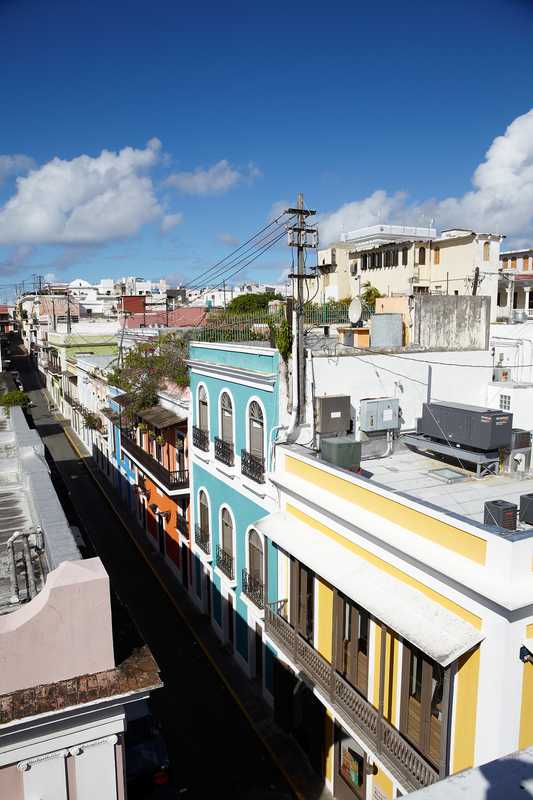 The colourful buildings in Old San Juan