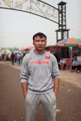 A Kyrgyz wrestler 