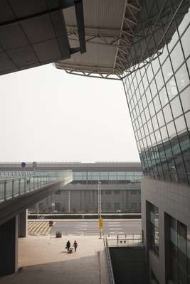 View from the departures level at Terminal 3 of Xi’an Xianyang International Airport