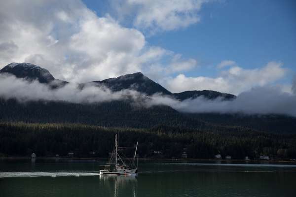 The ‘Sitkoh’, motoring north on the Gastineau 
Channel

