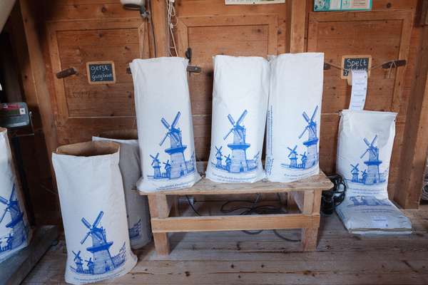 Barley and flour used in the distilling process